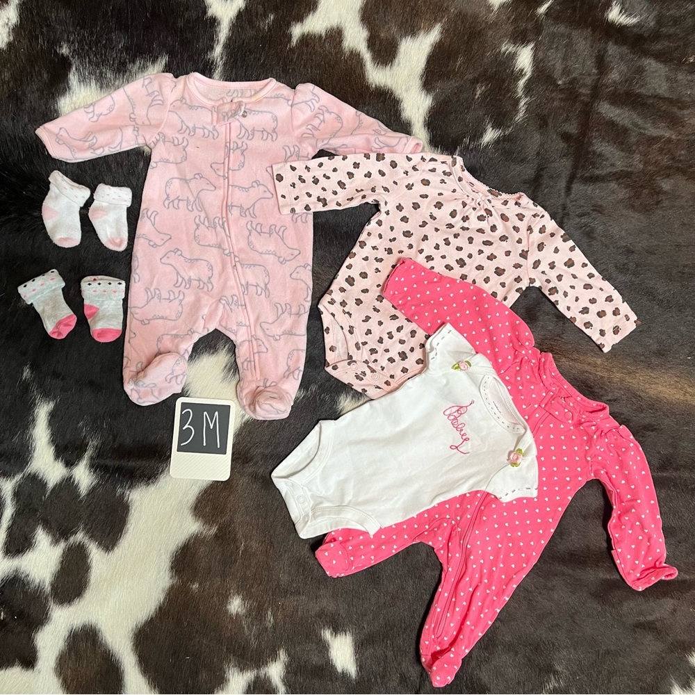Baby girl matching set 6 pieces